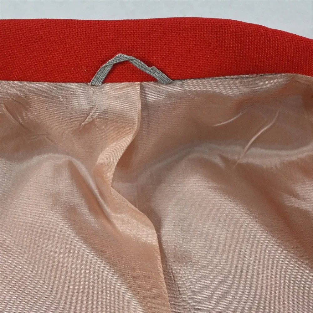 Vtg Mens‎ 38S Red Gold Button Hopsack Mens Blazer Suit Jacket Sport Coat
